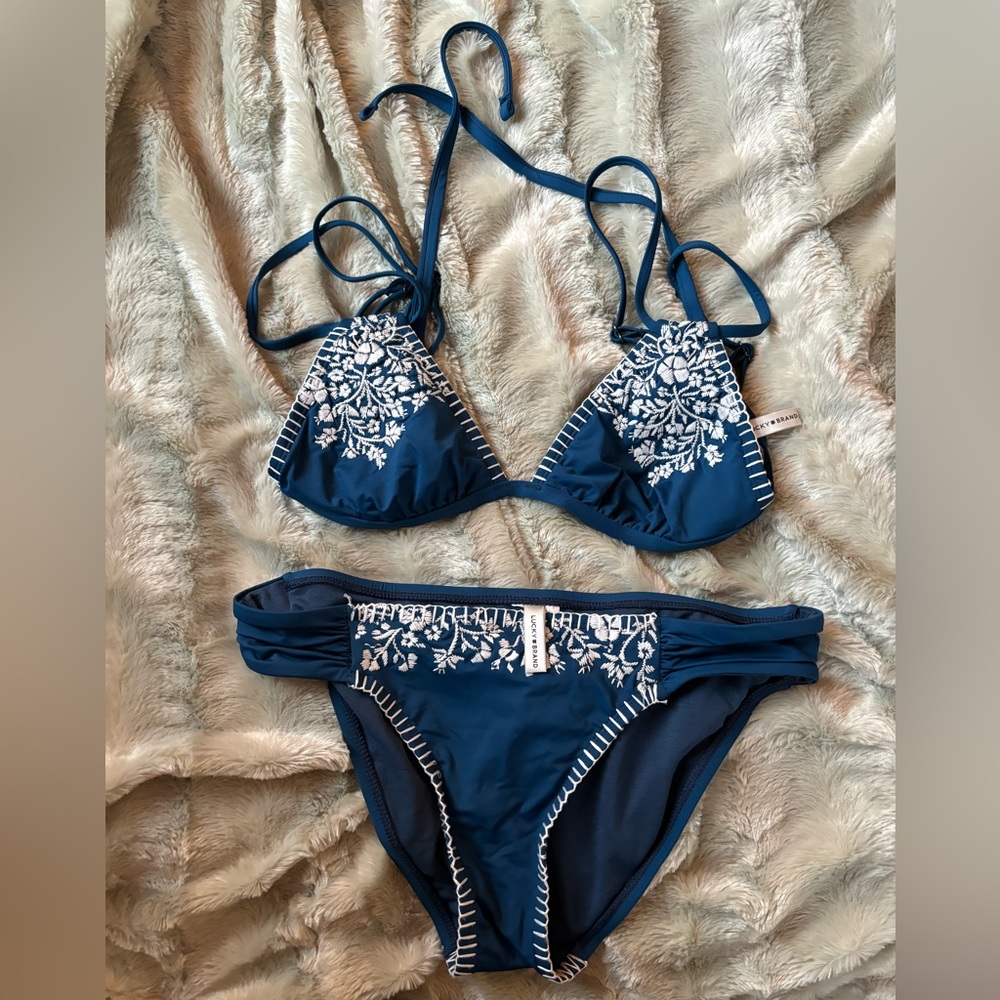 Lucky Brand Swimsuit Blue Bikini